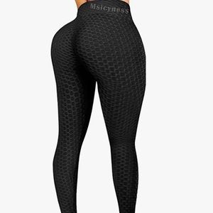 High Waist Yoga Pants Leggings Textured Scrunch